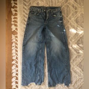 American Eagle Dreamy Drape high waisted wide leg jean